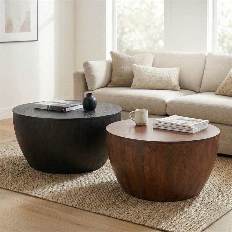 NPD Furniture Sloane Wood Coffee Table in Walnut