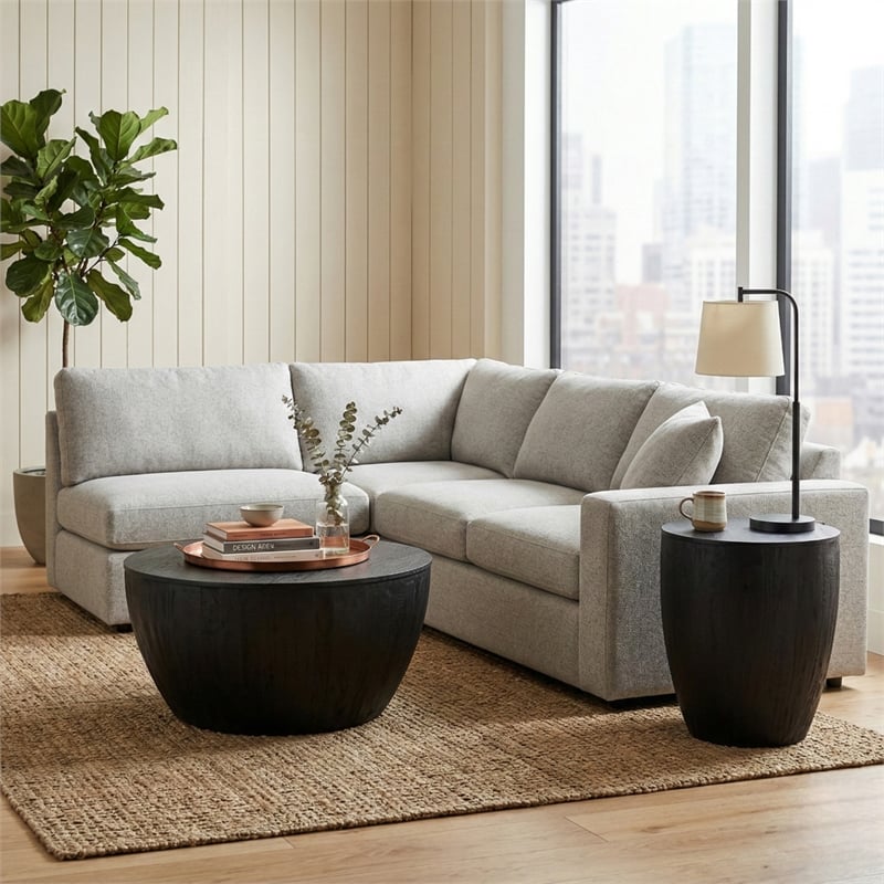 NPD Furniture Sloane Wood Accent Table in Black