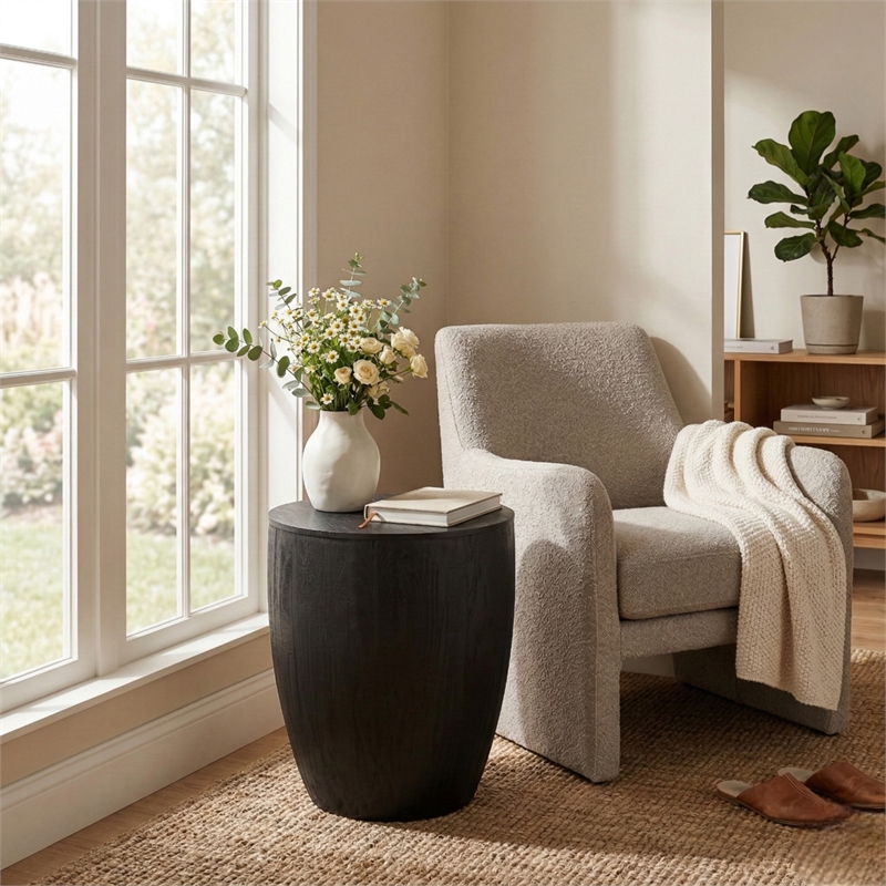 NPD Furniture Sloane Wood Accent Table in Black
