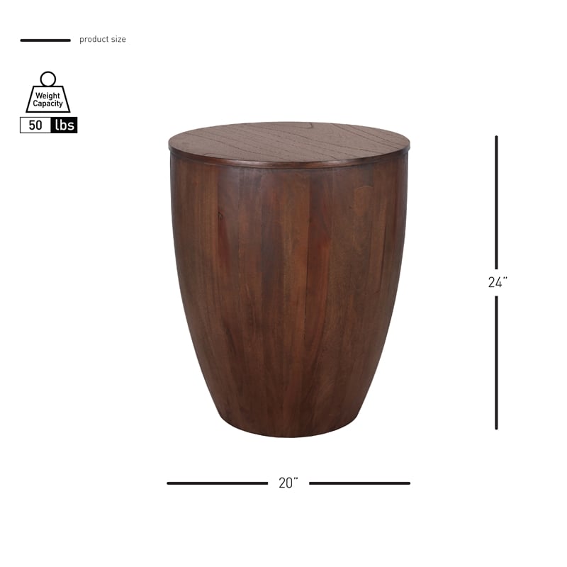 NPD Furniture Sloane Wood Accent Table in Walnut