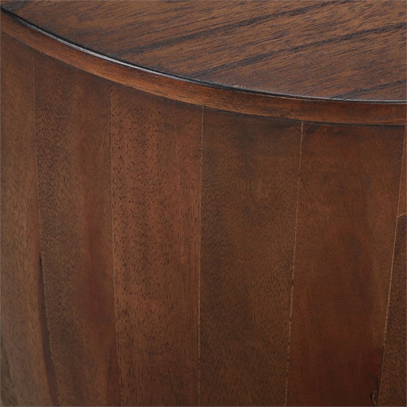NPD Furniture Sloane Wood Accent Table in Walnut