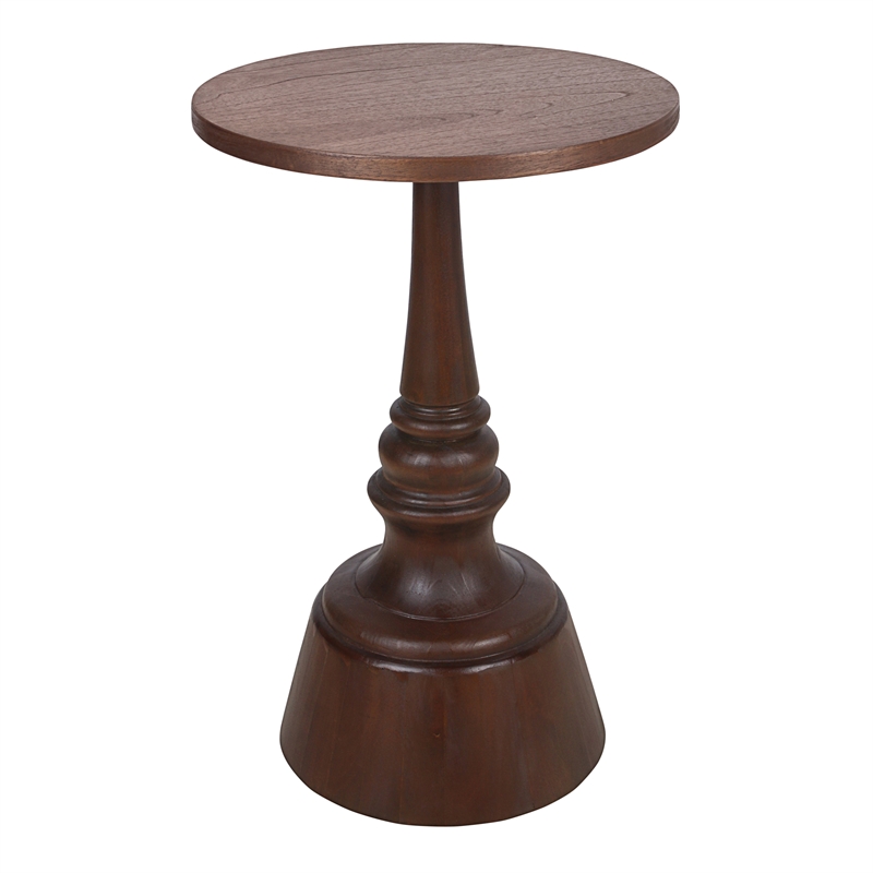 NPD Furniture Lumi Wood Accent Table in Walnut