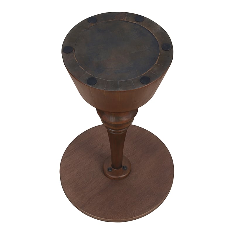 NPD Furniture Lumi Wood Accent Table in Walnut