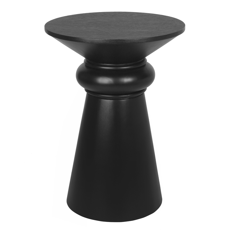 NPD Furniture Reo Wood Accent Table in Black