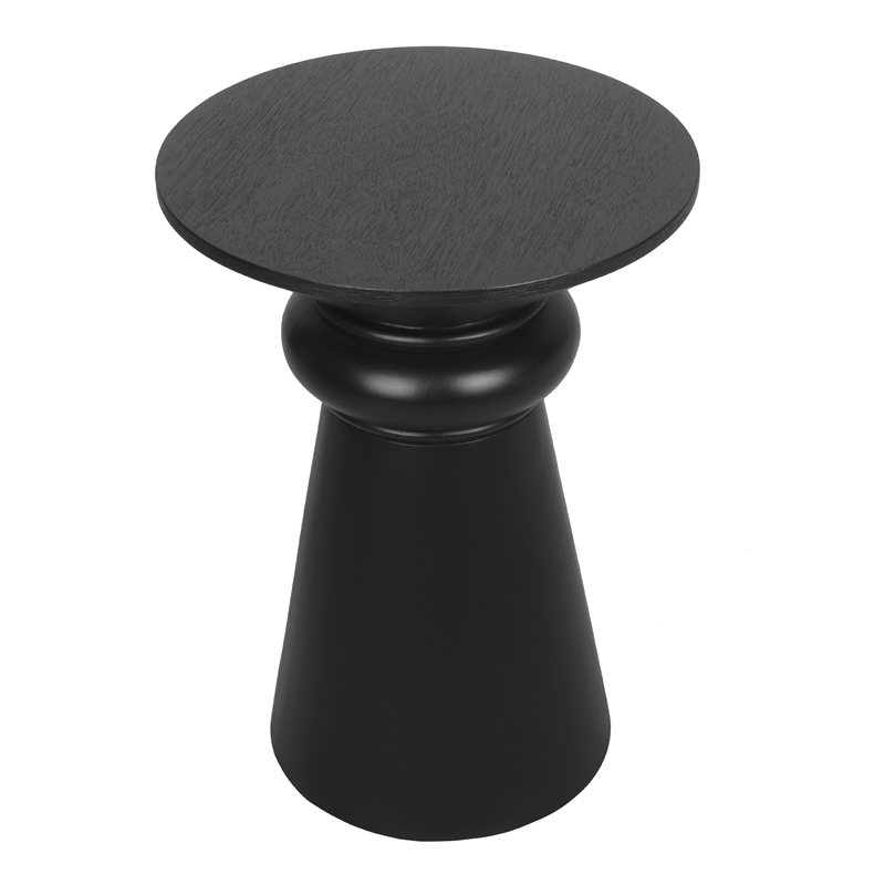 NPD Furniture Reo Wood Accent Table in Black