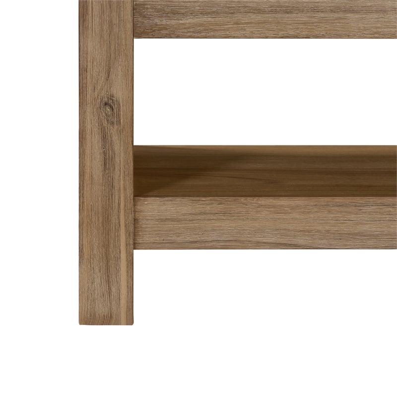 NPD Furniture Zerano Wood Accent Table in Brushed Smoke