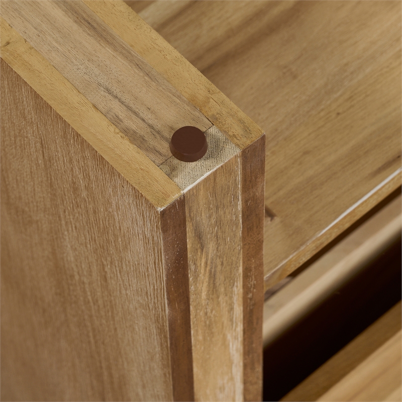 NPD Furniture Zerano Wood Accent Table in Brushed Smoke