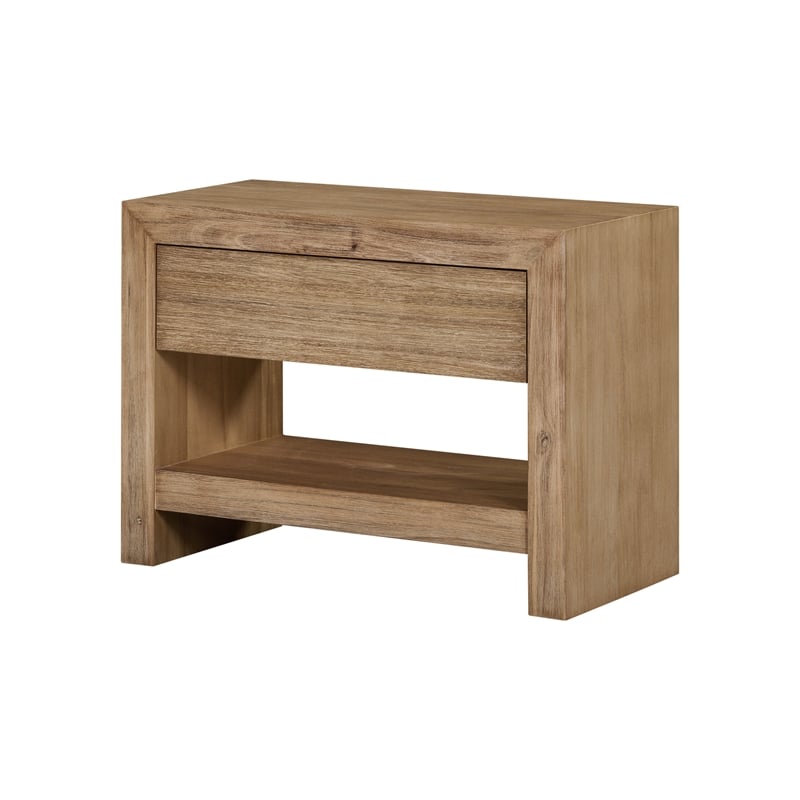 NPD Furniture Zerano Wood Accent Table in Brushed Smoke
