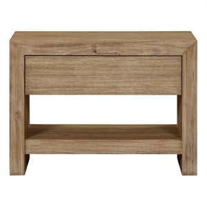 NPD Furniture Zerano Wood Accent Table in Brushed Smoke