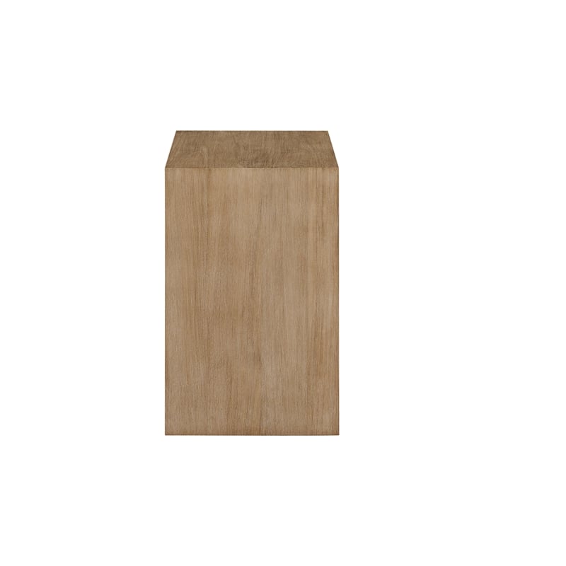 NPD Furniture Zerano Wood Accent Table in Brushed Smoke