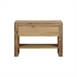 NPD Furniture Zerano Wood Accent Table in Brushed Smoke