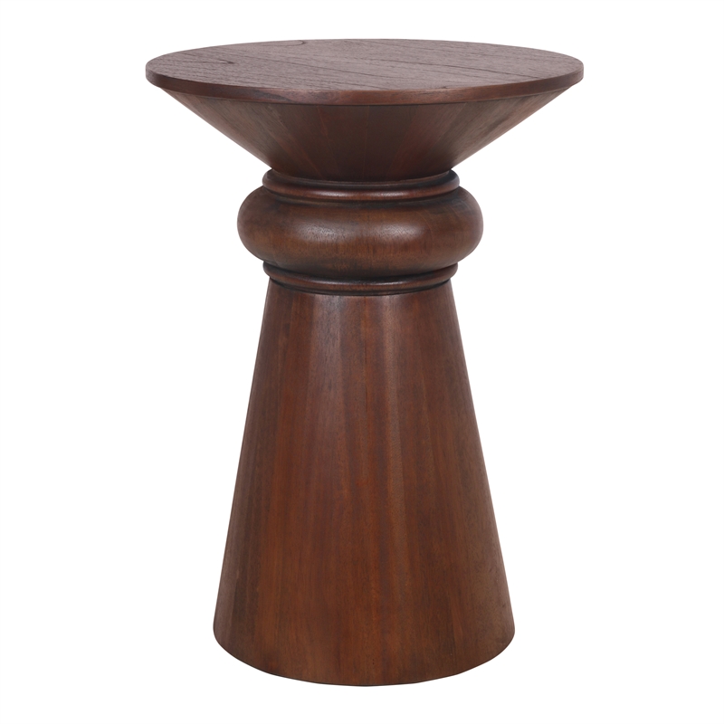 NPD Furniture Reo Wood Accent Table in Walnut