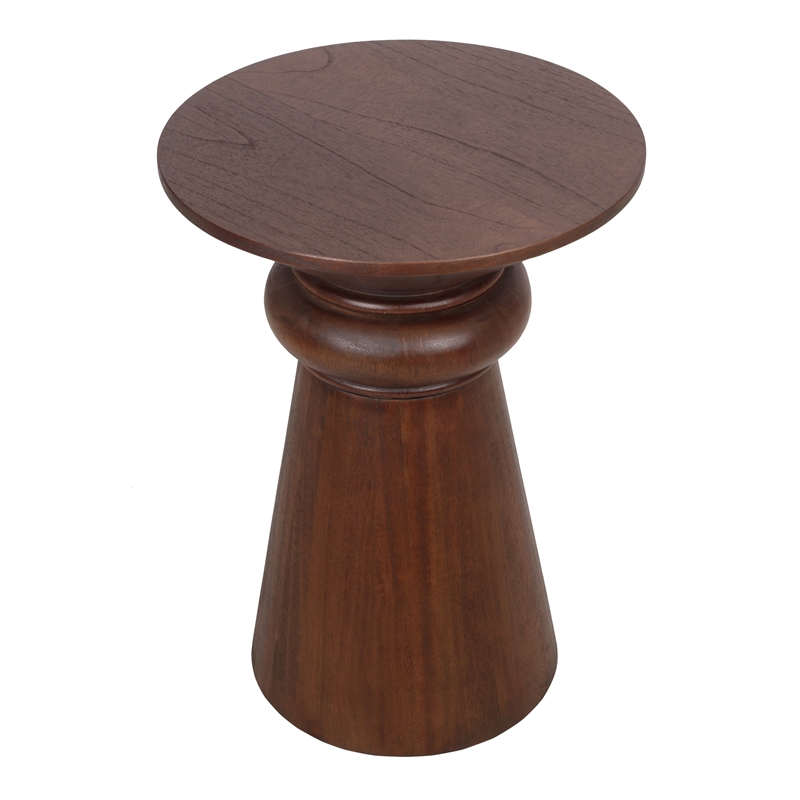 NPD Furniture Reo Wood Accent Table in Walnut