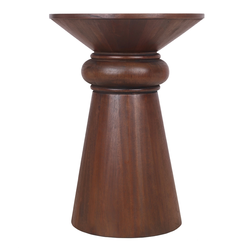 NPD Furniture Reo Wood Accent Table in Walnut