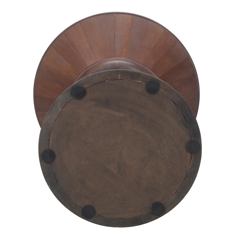 NPD Furniture Reo Wood Accent Table in Walnut