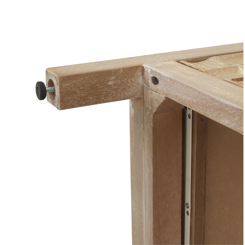 NPD Furniture Terrena 2in Wood Drawer Accent Table in Brushed Sand