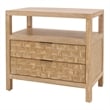 NPD Furniture Terrena 2in Wood Drawer Accent Table in Brushed Sand