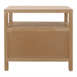 NPD Furniture Terrena 2in Wood Drawer Accent Table in Brushed Sand