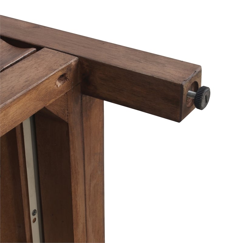 NPD Furniture Terrena 2in Wood Drawer Accent Table in Walnut