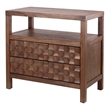 NPD Furniture Terrena 2in Wood Drawer Accent Table in Walnut
