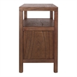 NPD Furniture Terrena 2in Wood Drawer Accent Table in Walnut