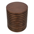 NPD Furniture Corvin Wood Accent Table in Walnut