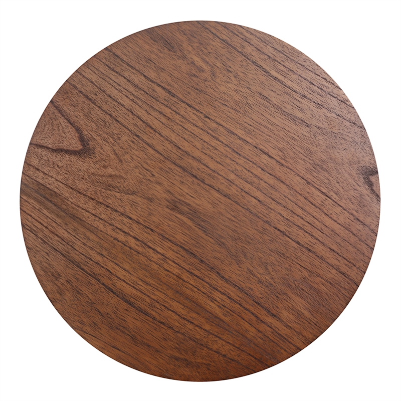 NPD Furniture Corvin Wood Accent Table in Walnut