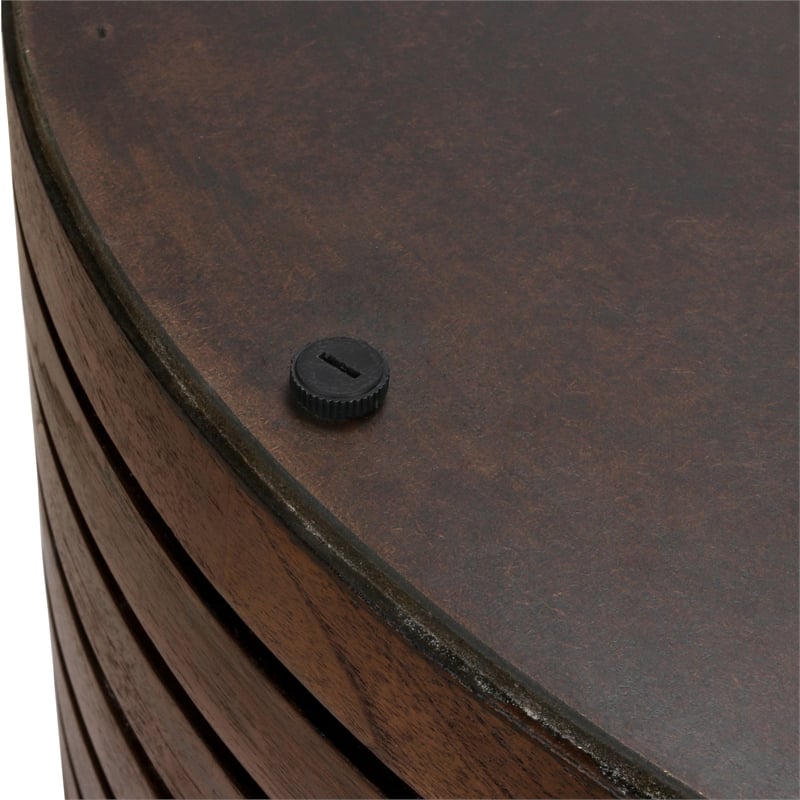 NPD Furniture Corvin Wood Coffee Table in Walnut