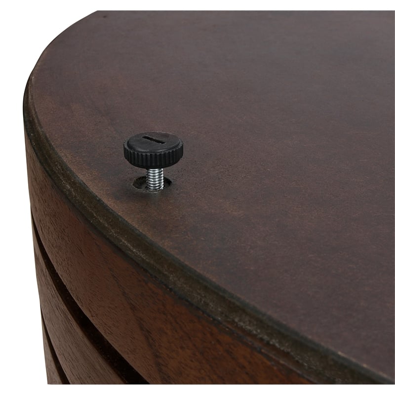 NPD Furniture Corvin Wood Coffee Table in Walnut