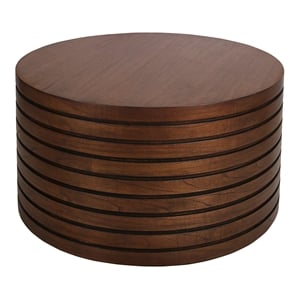 NPD Furniture Corvin Wood Coffee Table in Walnut