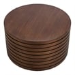 NPD Furniture Corvin Wood Coffee Table in Walnut