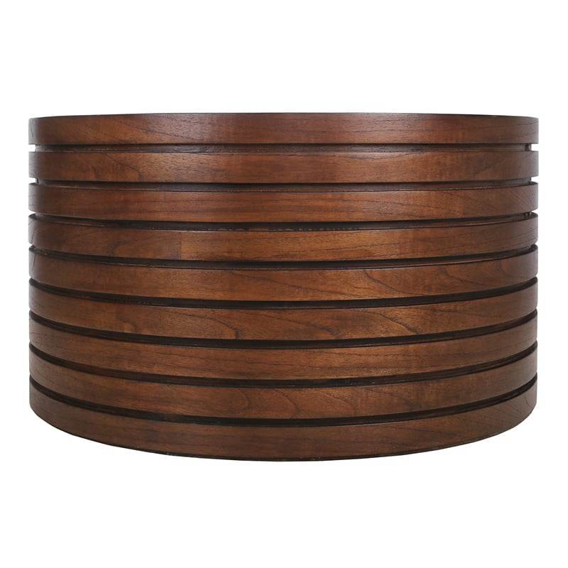 NPD Furniture Corvin Wood Coffee Table in Walnut