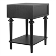 NPD Furniture Romilda 1in Wood Drawer Accent Table in Black