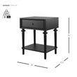 NPD Furniture Romilda 1in Wood Drawer Accent Table in Black