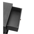 NPD Furniture Romilda 1in Wood Drawer Accent Table in Black