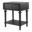 NPD Furniture Romilda 1in Wood Drawer Accent Table in Black