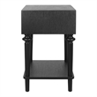 NPD Furniture Romilda 1in Wood Drawer Accent Table in Black