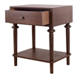 NPD Furniture Romilda 1in Wood Drawer Accent Table in Walnut