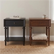 NPD Furniture Romilda 1in Wood Drawer Accent Table in Walnut