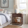 NPD Furniture Romilda 1in Wood Drawer Accent Table in Walnut