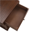 NPD Furniture Romilda 1in Wood Drawer Accent Table in Walnut