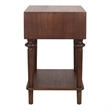 NPD Furniture Romilda 1in Wood Drawer Accent Table in Walnut