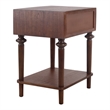 NPD Furniture Romilda 1in Wood Drawer Accent Table in Walnut