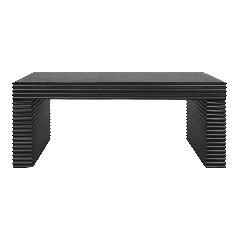 NPD Furniture Riker Wood Coffee Table in Black