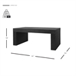 NPD Furniture Riker Wood Coffee Table in Black