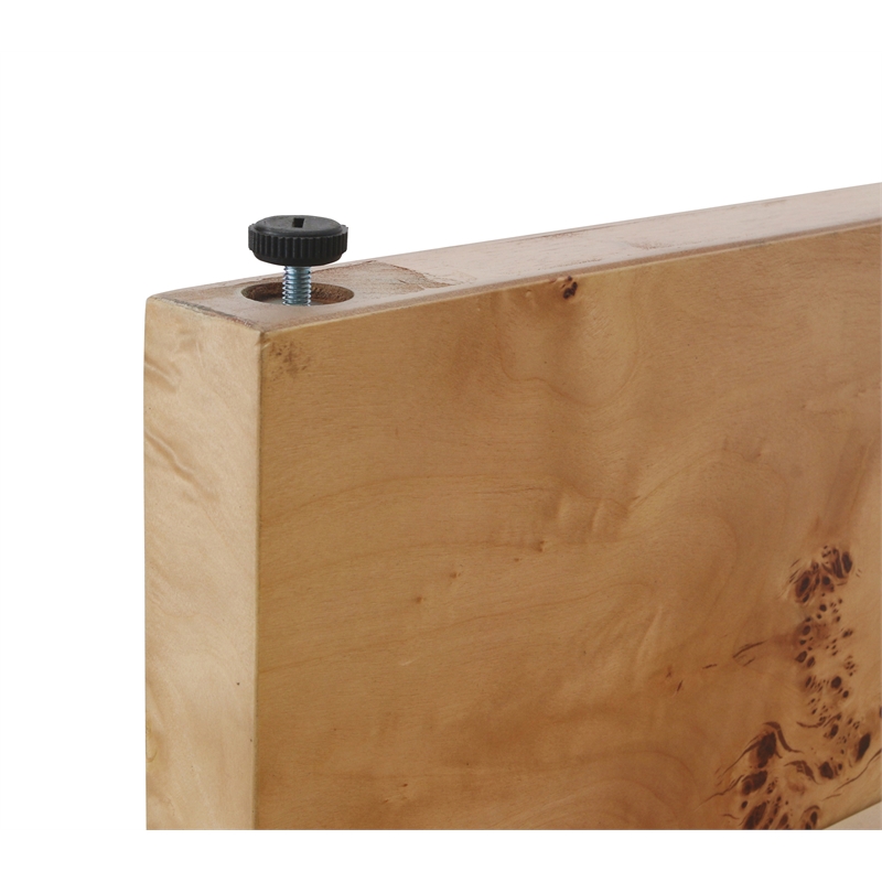 NPD Furniture Veyra Burl 2in Wood Drawer Console Table in Natural Burl