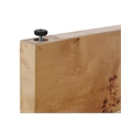 NPD Furniture Veyra Burl 2in Wood Drawer Console Table in Natural Burl