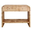 NPD Furniture Veyra Burl 2in Wood Drawer Console Table in Natural Burl