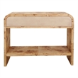 NPD Furniture Veyra Burl 2in Wood Drawer Console Table in Natural Burl