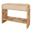 NPD Furniture Veyra Burl 2in Wood Drawer Console Table in Natural Burl